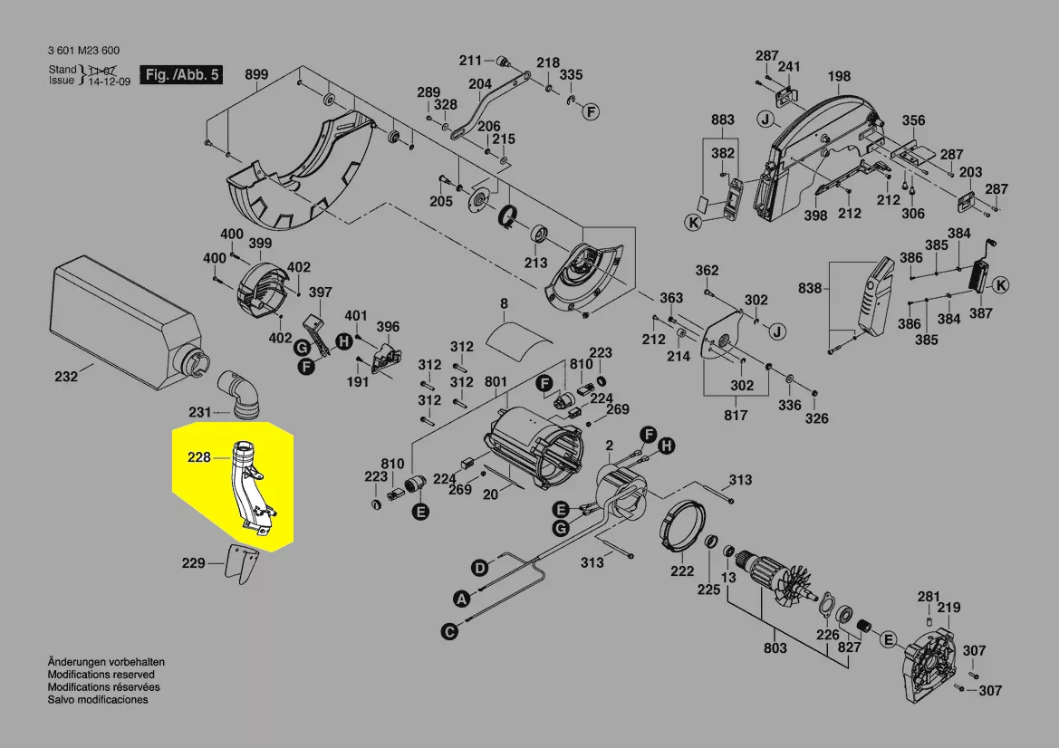 canal aspiration réf. 1 609 B00 501 Bosch